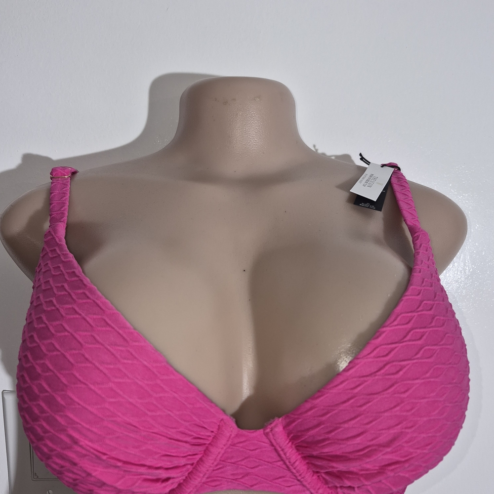 Pink Textured Women's Bra